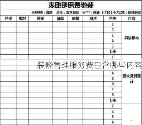 装修管理服务费包含哪些内容-第1张图片-装修知识网