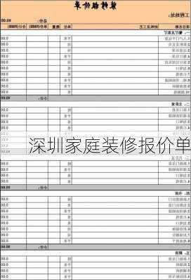 深圳家庭装修报价单-第3张图片-装修知识网