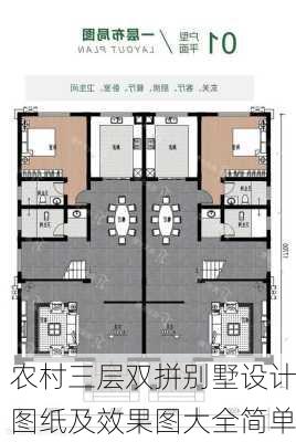 农村三层双拼别墅设计图纸及效果图大全简单-第3张图片-装修知识网