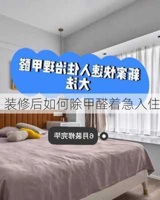 装修后如何除甲醛着急入住-第3张图片-装修知识网