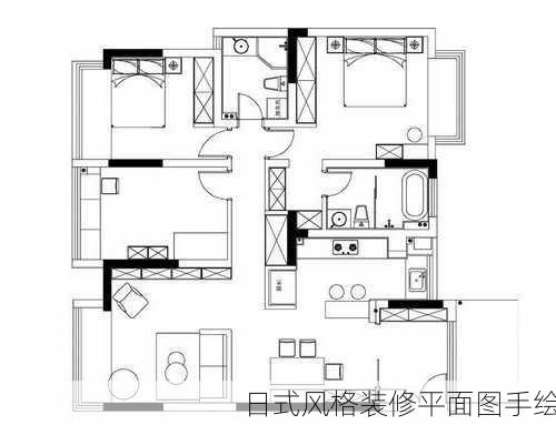 日式风格装修平面图手绘-第2张图片-装修知识网