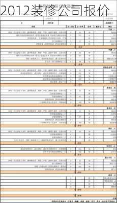 2012装修公司报价-第1张图片-装修知识网