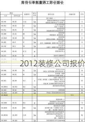 2012装修公司报价-第3张图片-装修知识网