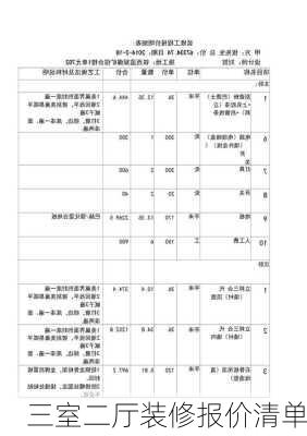 三室二厅装修报价清单-第1张图片-装修知识网