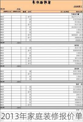 2013年家庭装修报价单-第3张图片-装修知识网