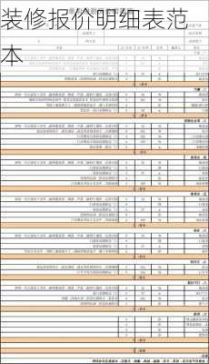 装修报价明细表范本-第2张图片-装修知识网