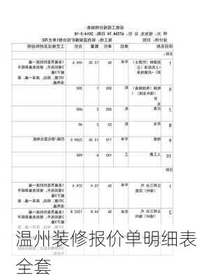 温州装修报价单明细表全套-第1张图片-装修知识网