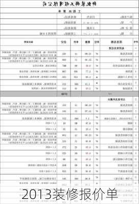 2013装修报价单-第3张图片-装修知识网