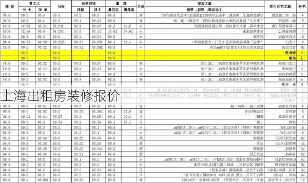 上海出租房装修报价